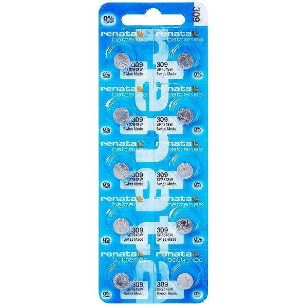 Horlogebatterijen Renata 309 Silver-Oxide SR754SW 10 stuks