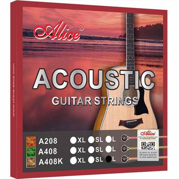 Alice® A408K-L-Premium Gitaarsnaren Set-Snaren voor akoestische gitaar
