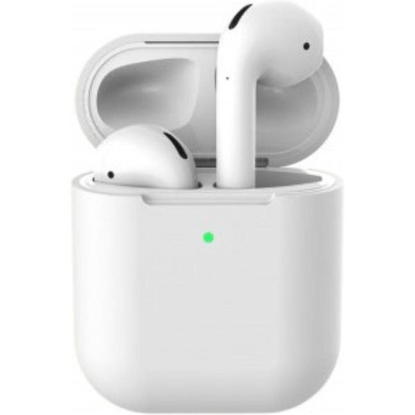 Apple AirPods Hoesje - Siliconen AirPods Case - geschikt voor AirPods 1 en 2 - Wit