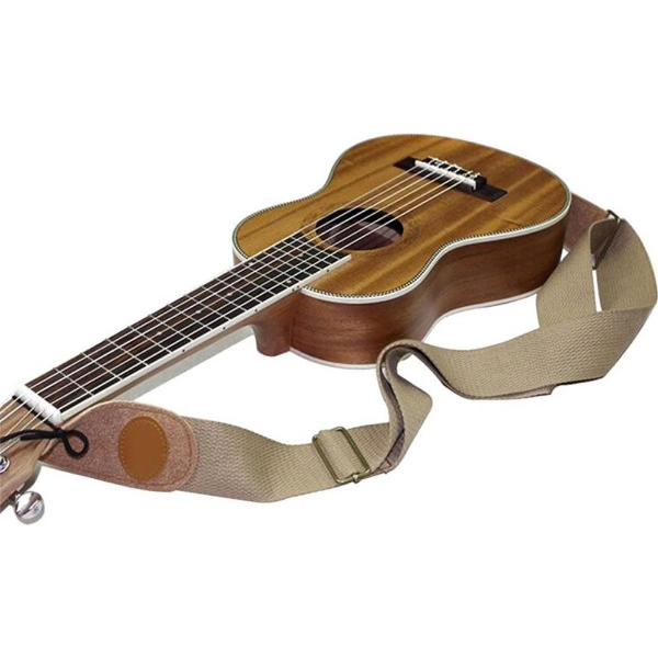 Professionele Verstelbare Stevige Gitaarband - Gitaarbanden - Guitar strap Band - Luxe Gitaarriem - Gitaar Riem - Bas Elektrische Akoestische Klassieke Gitaar - Verstelbaar - 100% Katoen - Beige - Kurk