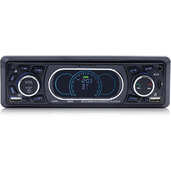 TechU™ Autoradio T66 – 1 Din + Afstandsbediening – Bluetooth – AUX – USB – SD – FM radio – RCA – Handsfree bellen