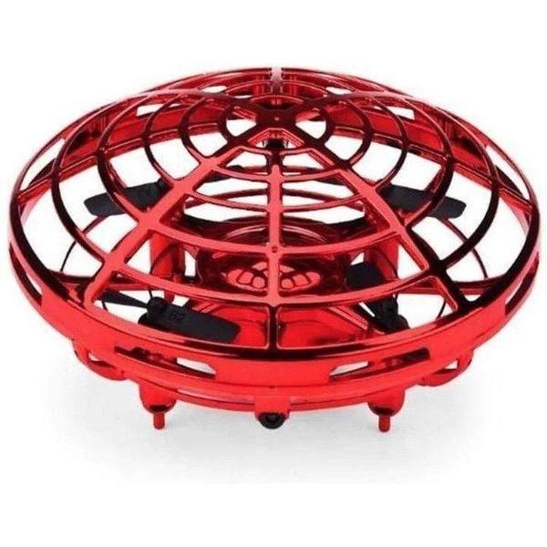 Jumalu Mini RC UFO Drone - Quadcopter - Helikopter - Speelgoed - Zwevende UFO - 4 Propellers - USB oplaadbaar - Rood