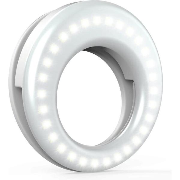 LED Selfie Ring lamp - 18 RGB - 13 Helderheidsniveaus - Oplaadbare Batterij - Telefoon - Laptop - PC - Tiktok - Youtube - Streaming - Twitch - Make-up
