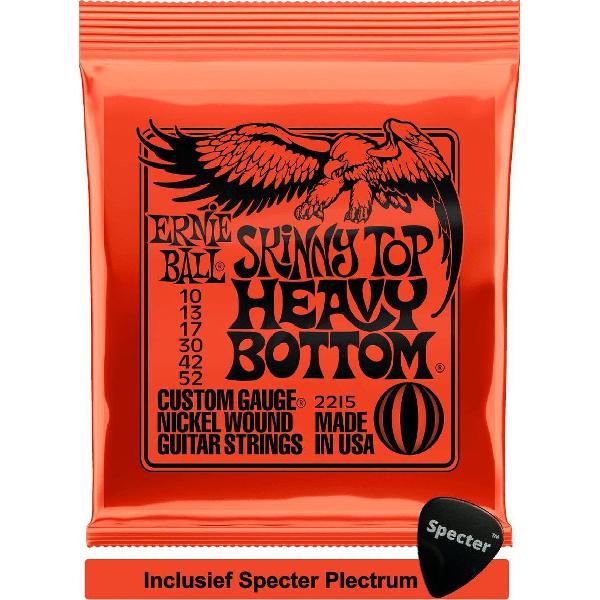 Ernie Ball 2215 Skinny Top Heavy Bottom Snaren Elektrisch gitaarsnaren met Specter plectrum