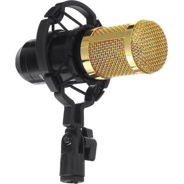 Professionele opnamemicrofoon met schockmount - Goud