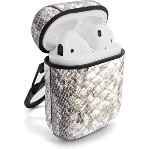 Bescherm hoesje Airpods Snake white- Geschikt voor Airpods - AirPods cover case hoesje
