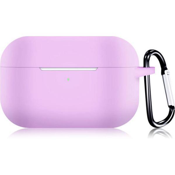 KELERINO. Siliconen Case voor Apple AirPods Pro - Met Haak - Licht Paars