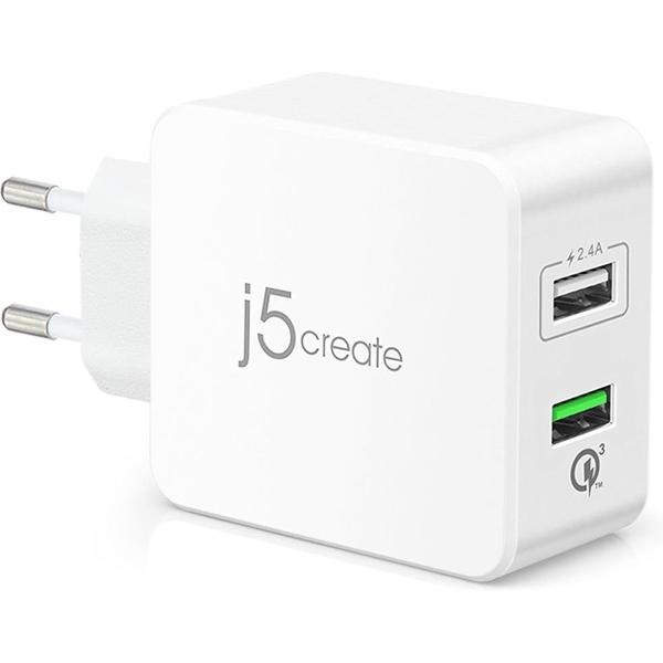 j5create JUP20 2-Port USB QC3.0 Charger