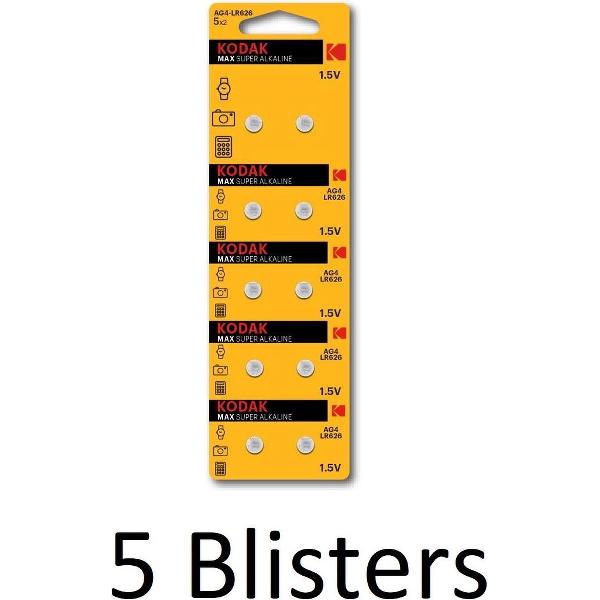 50 Stuks (5 Blisters a 10 st) Kodak Alkaline AG4 1,5v