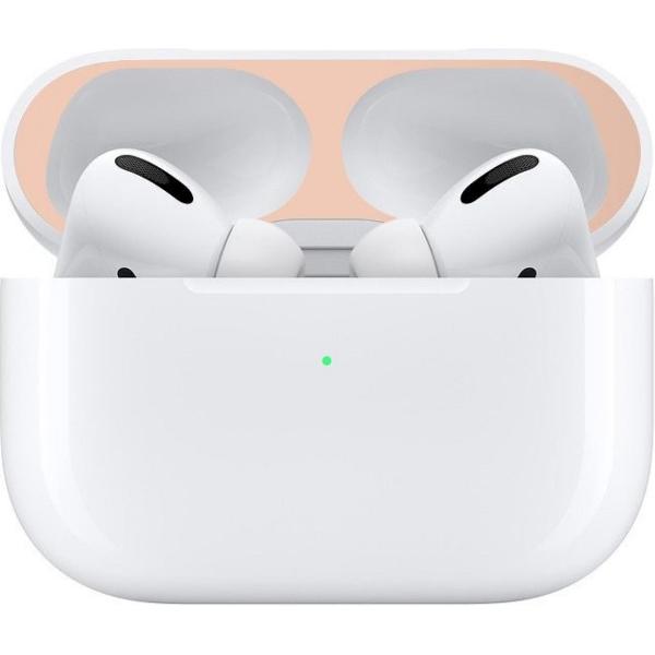 KELERINO. Metalen stofbeschermers voor Airpods Pro - Hou je Airpods schoon - 2 stuks - Rose Goud