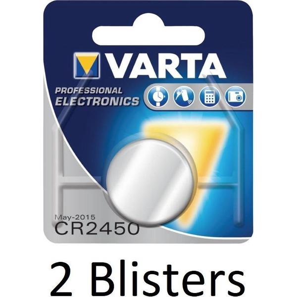 2 Stuks (2 Blisters a 1 st) Varta CR2450 Wegwerpbatterij Lithium