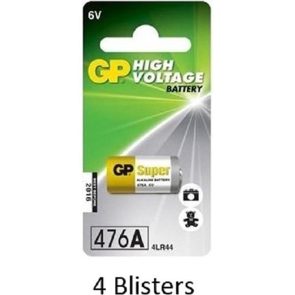 4 stuks (4 blisters a 1 stuks) GP Fotobatterij 476A/PX28A - 6V