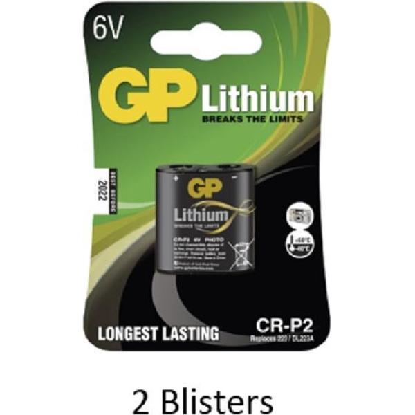 2 stuks (2 blisters a 1 stuks) GP Photo Lithium CRP-2 6V (DL223A)