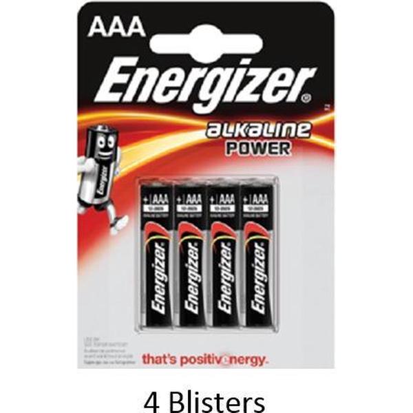 16 stuks (4 blisters a 4 stuks) Energizer Alkaline Power AAA