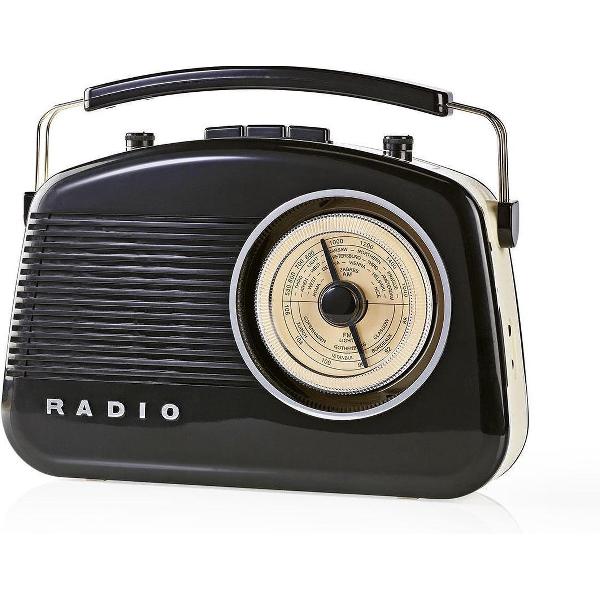 Nedis Retro Bluetooth radio / zwart