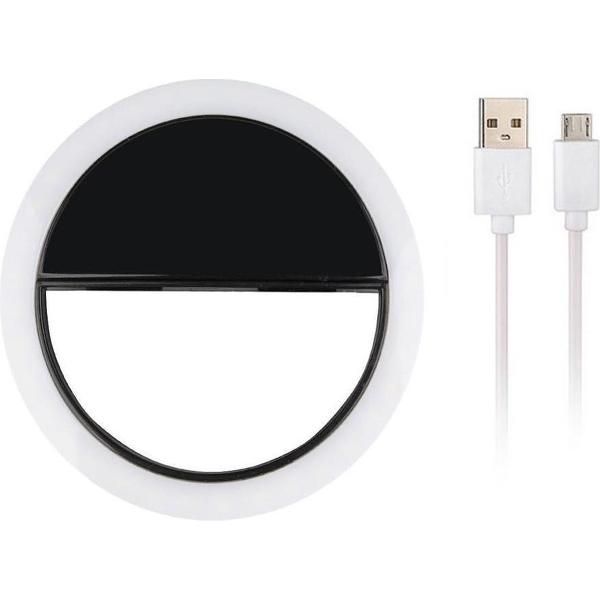 Selfie Ring Light Clip - Led Lamp - Zwart