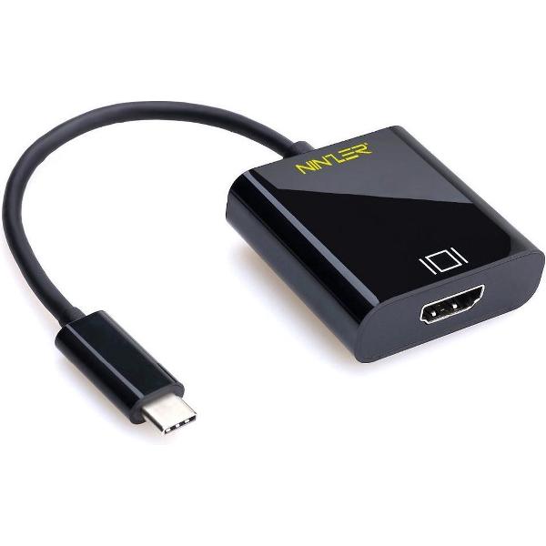 Ninzer® USB 3.1 Type-C naar HDMI Adapter / Converter kabel | Zwart