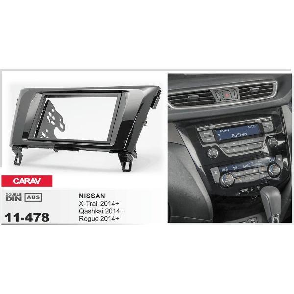 2-DIN NISSAN X-Trail, Qashkai, Rogue 2014+ afdeklijst / installatiekit Audiovolt 11-478