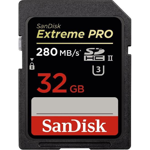 Sandisk Extreme PRO UHS-II SD kaart 32 GB