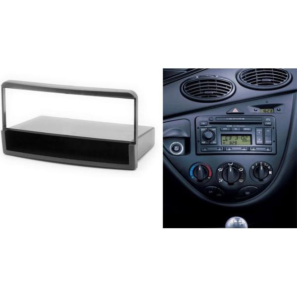 1-DIN FORD Fiesta 1995-2001; Focus 1998-2004; Galaxy 2000-06; Mondeo 1996-2003; Cougar, Puma 1998-2002; Escape, Maverick 2000-07; Explorer 1994-2001; Transit 2000-05 / JAGUAR S-Type 1999-2006 / GEELY Otaka 2007-2011 w/pocket frame Audiovolt 11-048