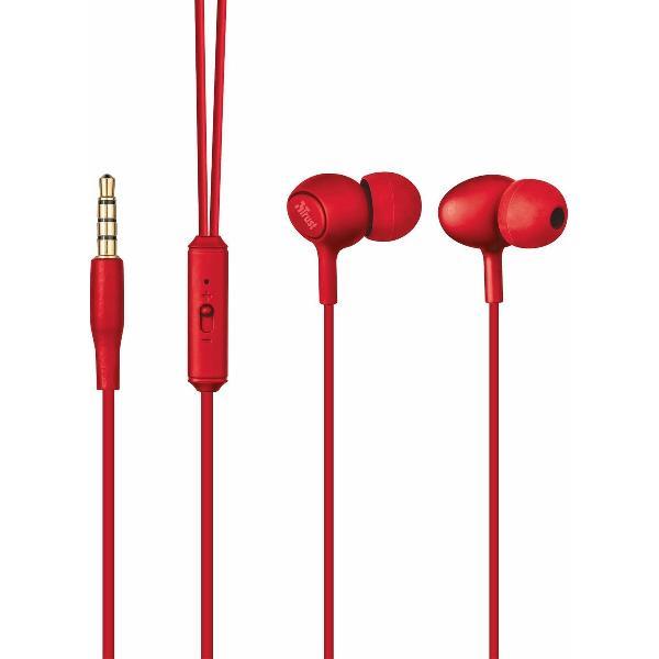 Trust Ziva Headset In-ear Rood