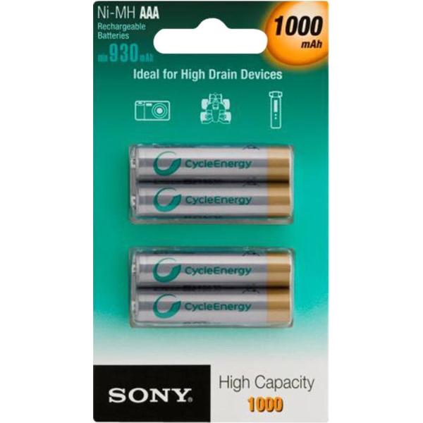 4x AAA 1000mAh (high capacity)