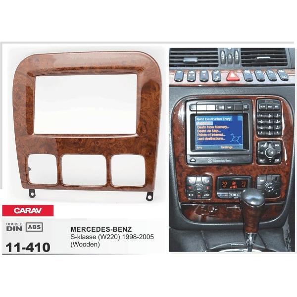 2-DIN MERCEDES-BENZ S-klasse (W220) 1998-2005 (Wooden) inbouwpaneel Audiovolt 11-410