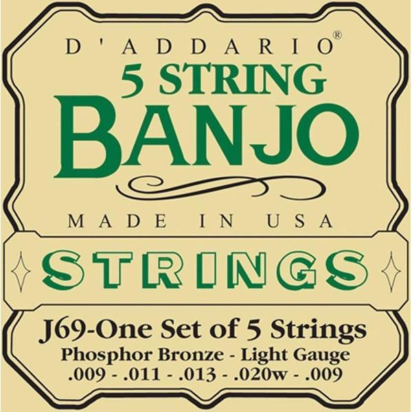 Banjo snaren J60+ 09-20 5-String nikkel Loop End