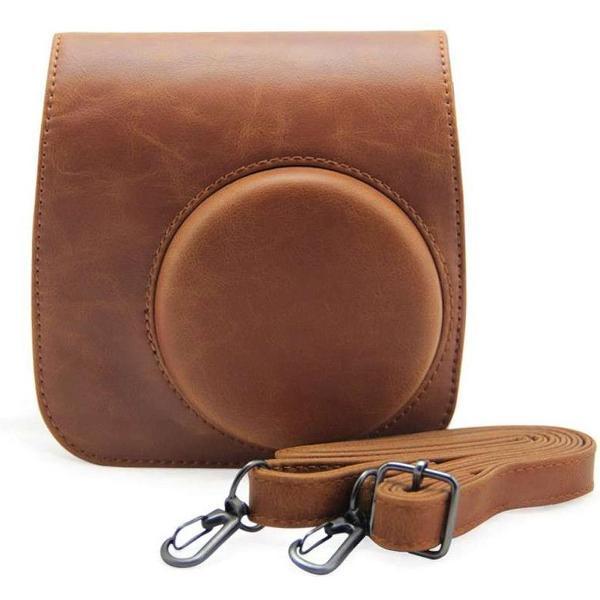 Vintage Case Cover Hoes Voor Fujifilm Instax Mini 8/9 - PU Leder Bruin