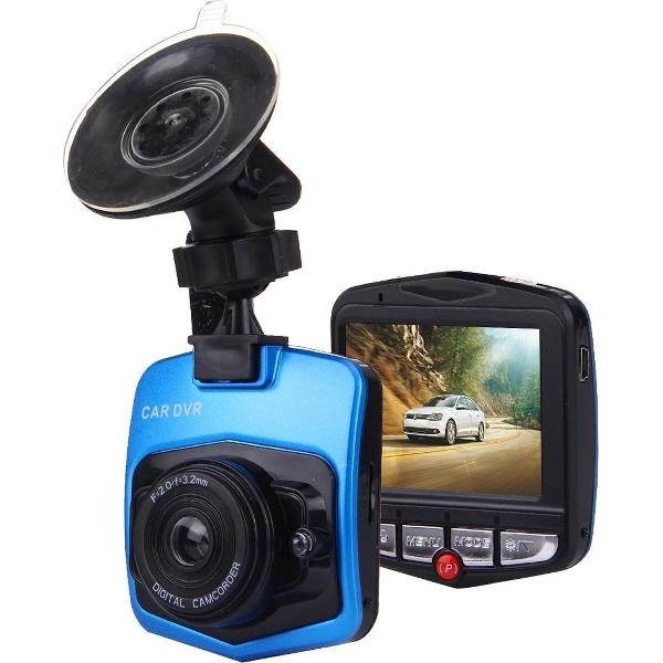VGA 480P Auto Camcorder DVR Driving Recorder Digitale videocamera Spraakrecorder met 2,4-inch LCD-scherm, ondersteuning 32GB Micro TF-kaart en infrarood nachtzichtfunctie (zwart + blauw)