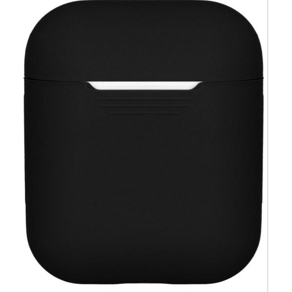 Soft silicone cover | voor Apple airpods| draadloze koptelefoon bescherm hoes | safety case| zwart/black