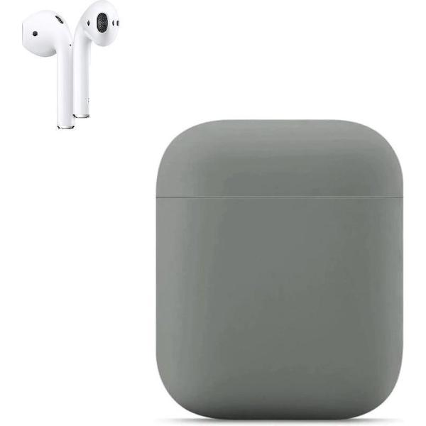 Apple AirPods Siliconen Hoesje | Licht Grijs | Bescherm Hoesje | Case Apple AirPods 1 en 2