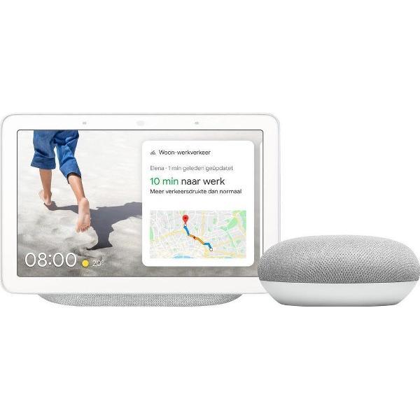 Google Nest Hub + Google Nest Mini / Nederlandstalig - Grijs
