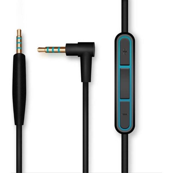 DrPhone aux (L-vorm) 3.5mm naar 2.5mm Aux (recht) met microfoon voor Bose Quiet Comfort QC 25 QC 35