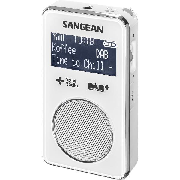 Sangean DPR-35 - Mini Radio - Draagbare Radio met DAB+ en FM - Wit