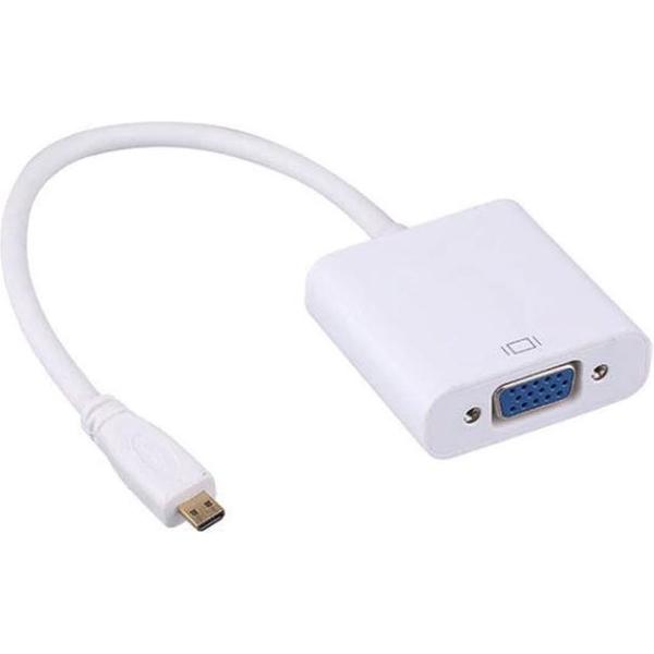 Dolphix Micro HDMI naar VGA adapter / wit - 0,15 meter