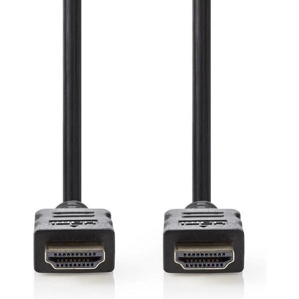 High Speed ​​HDMI™-Kabel met Ethernet | HDMI™ Connector | HDMI™ Connector | 1080p@60Hz | 10.2 Gbps | 30.0 m | Rond | PVC | Zwart | Label