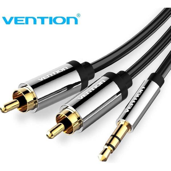 Vention 3.5mm Male Aux Jack naar 2 RCA Male Audio Kabel 3 meter