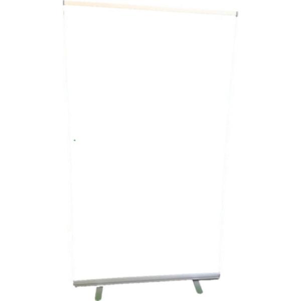 Whitescreen 120cm x 200cm ultra wide + draagtas (Roll-up banner white screen) | Witte Achtergrond Doek