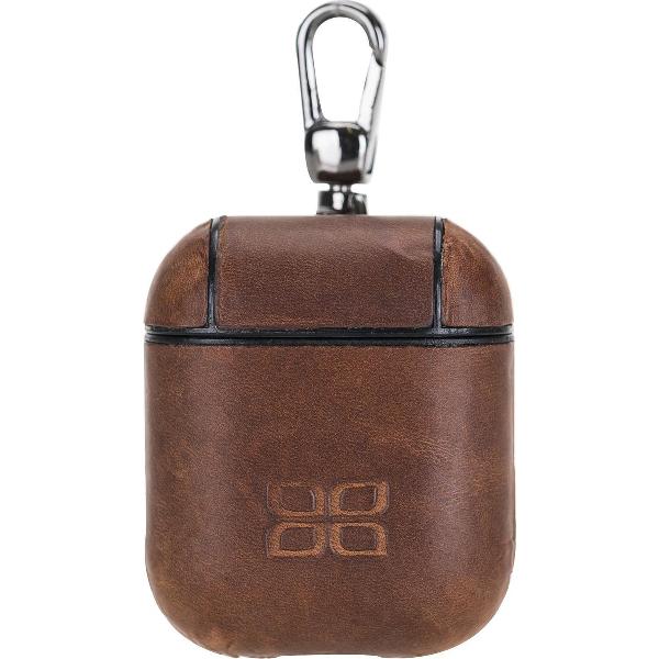 Bouletta - leder hoesje Airpod (Apple AirPods 1 en 2) - Antic Coffee