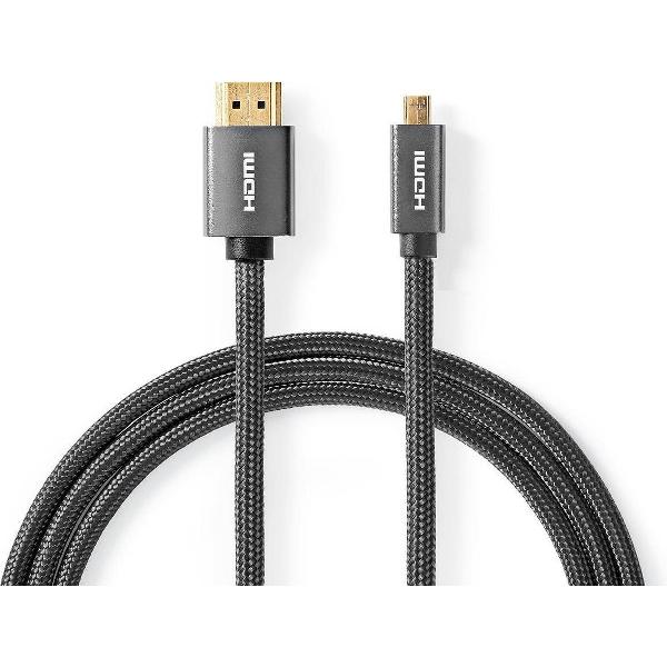 Nedis Premium Micro HDMI - HDMI kabel - versie 1.4 (4K 30Hz) / zwart - 2 meter