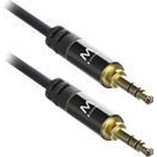 Ewent - Audiokabel - stereo ministekker (M) naar stereo ministekker (M) - 1.5 m - beschermd - zwart