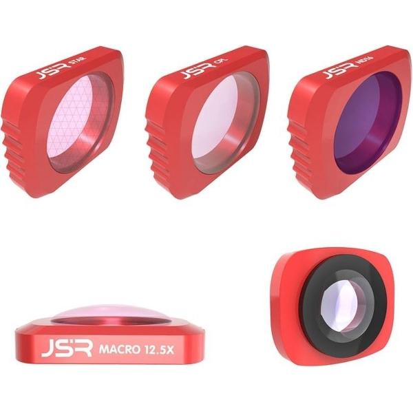 JSR 5 in 1 CR supergroothoeklens 12.5x macrolens + CPL-lens + ster + ND16 lensfilterset voor DJI OSMO-zak