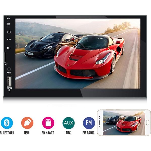 Strex Autoradio 7'' Touchscreen - Bluetooth / Aux / USB - Incl. Achteruitrijcamera - 2 DIN - Infotainment Auto Radio