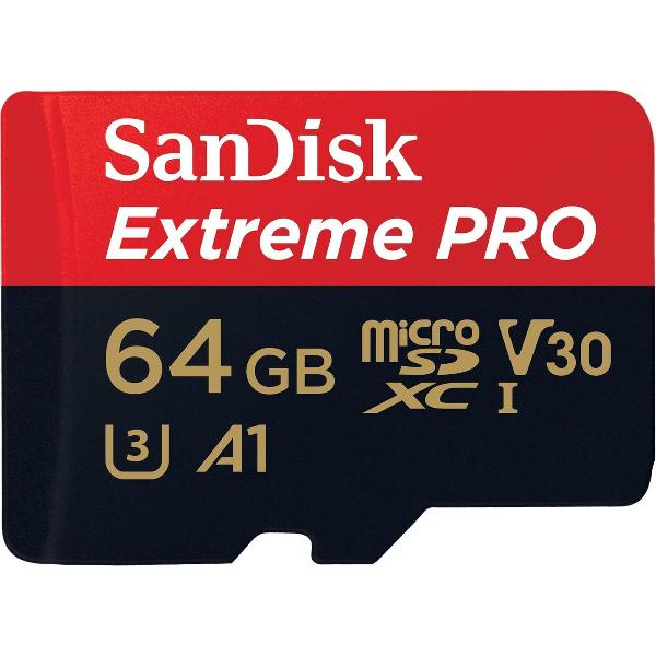 SanDisk MicroSDHC Extreme Pro 64GB 100mb / 90mb,U3,V30,A1