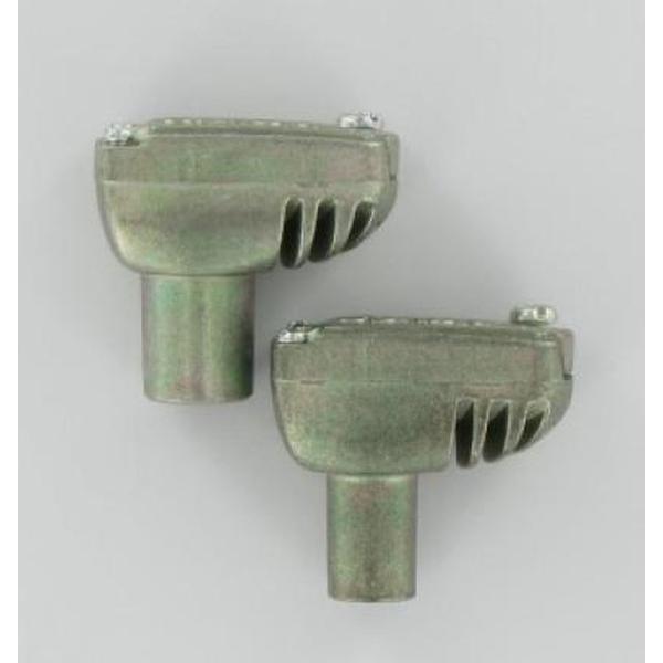 2 Coaxstekkers male en female vrouw haaks 7,0mm Kabelkeur