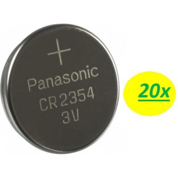 20x Panasonic CR2354 3Volt Lithium knoopcel batterij voor o.a. Polar CS600X, CS500 en CS400