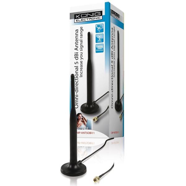König CMP-ANT5DBI11 Omni-directional antenna RP-SMA 5dBi antenne
