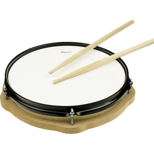 Áengus Drumpad 12 inch, Oefenpad Snaredrum met stemsleutel