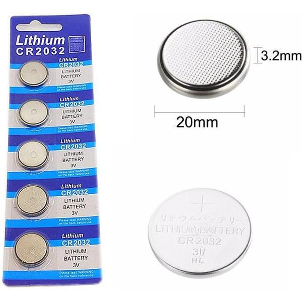 Lithium 3V CR2032 Knoopcel Batterij - 5 stuks